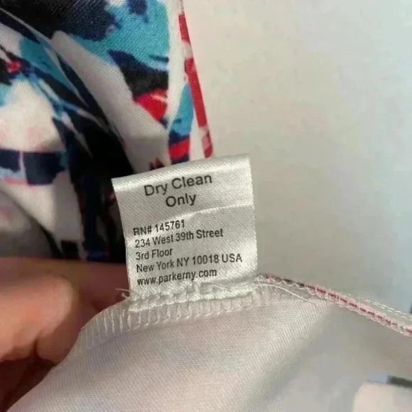 Parker Welch Cosmic Abstract Multicolor Brushstroke Fit Flare Mini Dress Sz XS - Picture 5 of 7